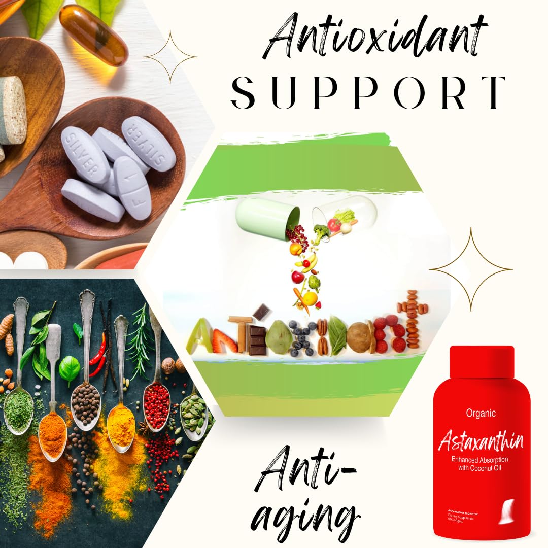Advanced Bionetix AstaQuil™ Astaxanthin 12mg gélules avec noix de coco