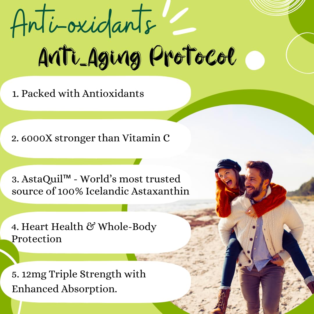 Advanced Bionetix AstaQuil™ Astaxanthin 12mg gélules vue de côté