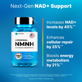 AdvantageNutra Liposomal NMNH 500mg packaging side view