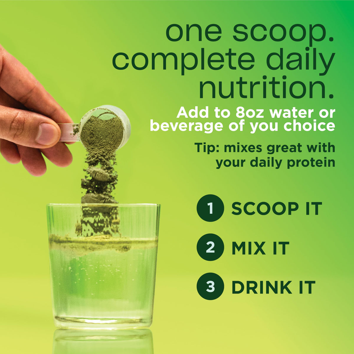 AdvoCare Daily Greens emballage et étiquette