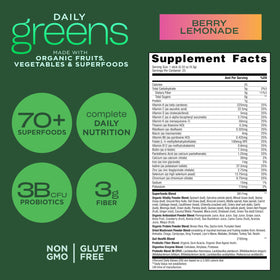 AdvoCare Daily Greens mélange de super-aliments vue du dessus