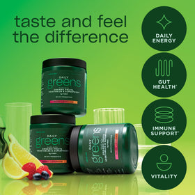 AdvoCare Daily Greens poudre dans un verre d'eau
