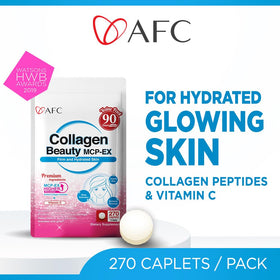 AFC Collagène Beauté MCP-EX 180 Capsules étiquette et ingrédients