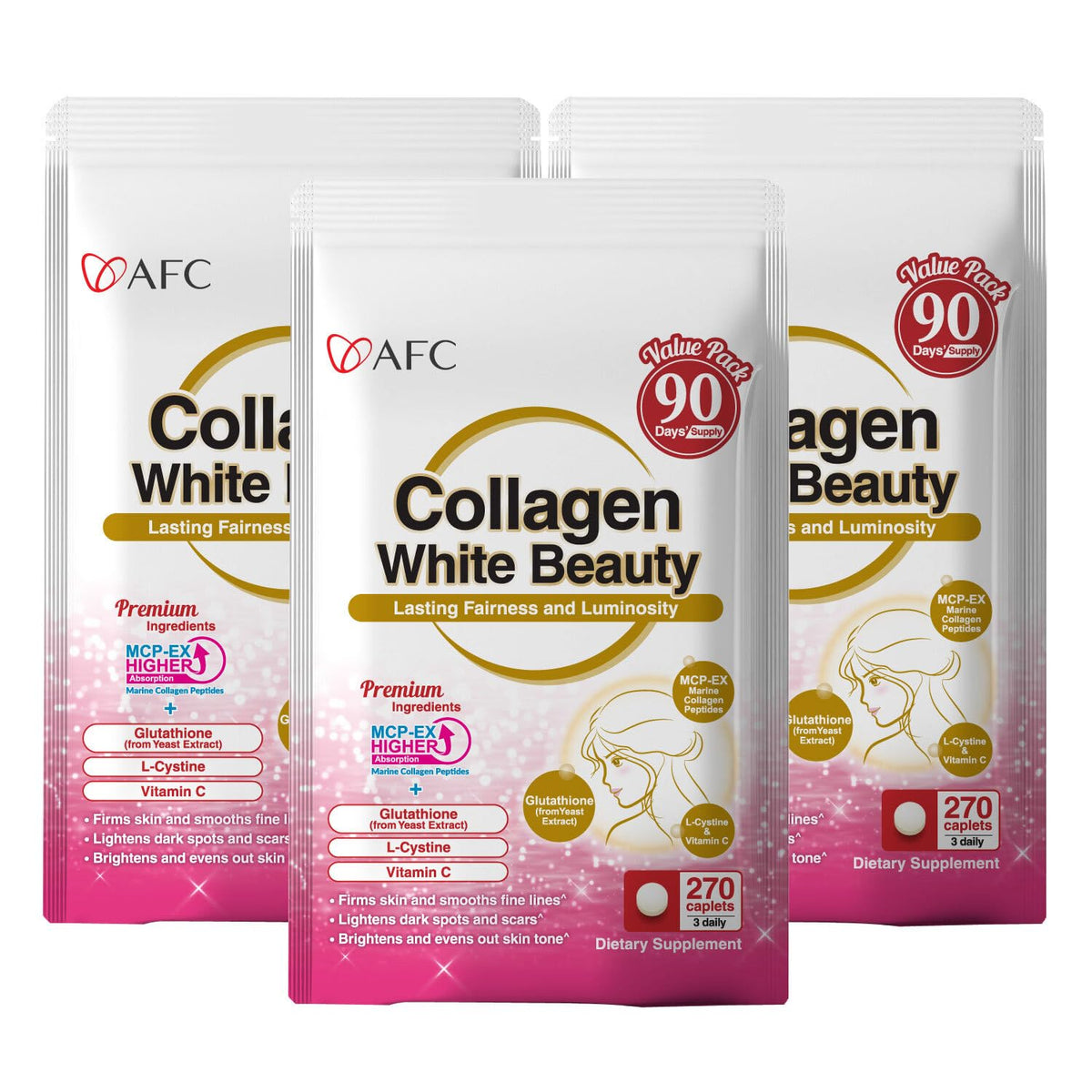 AFC Collagène Japonais Beauté Blanche 3 Pack, vue avant du produit