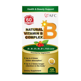 AFC Complexe de Vitamines B 120 Capsules avec des légumes