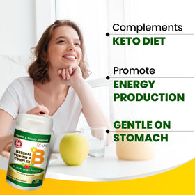 AFC Complexe de Vitamines B 120 Capsules avec un verre d'eau