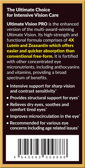 AFC Vision PRO Luteine 30mg avec un verre d'eau