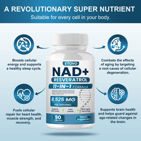 Affichage des capsules liposomales de NAD+ par ETOVO