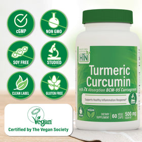 Affichage des gélules de curcuma 500mg sur une surface en bois