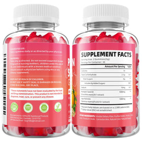 Affichage des gummies GrnLife avec une cuillère