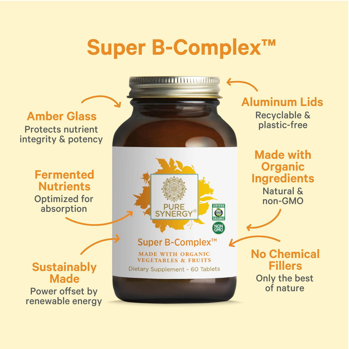 Affichage des ingrédients de PURE SYNERGY B-Complex