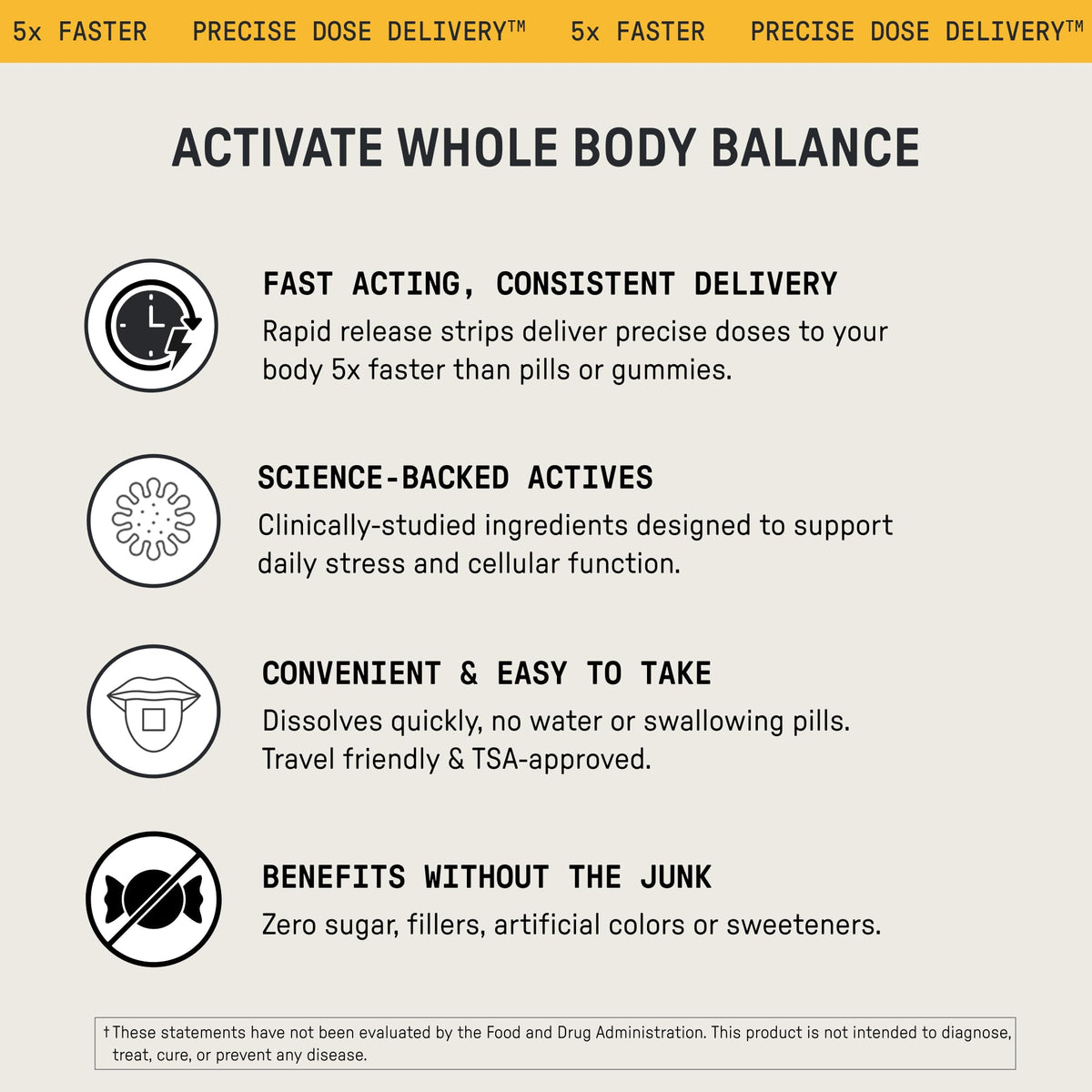 Affichage des nutriments dans les bandes Meche Body Sync™