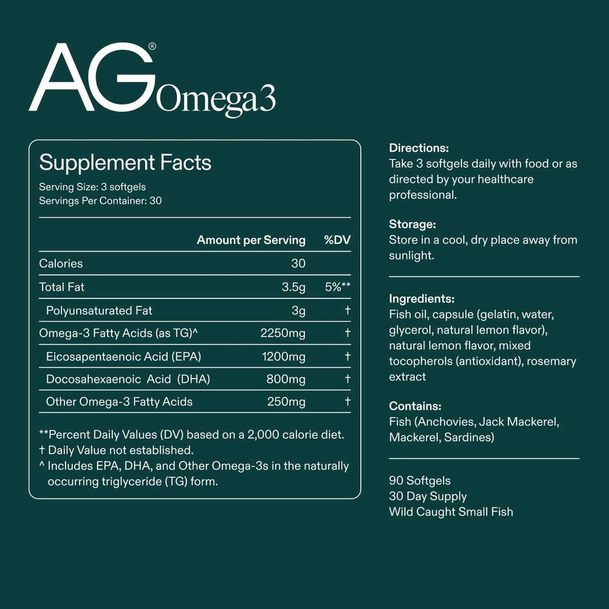 AG1 huile de poisson Omega 3 avec citron