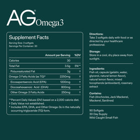 AG1 huile de poisson Omega 3 avec citron