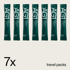 AG1 Multivitamine et Probiotique sachets avec étiquette