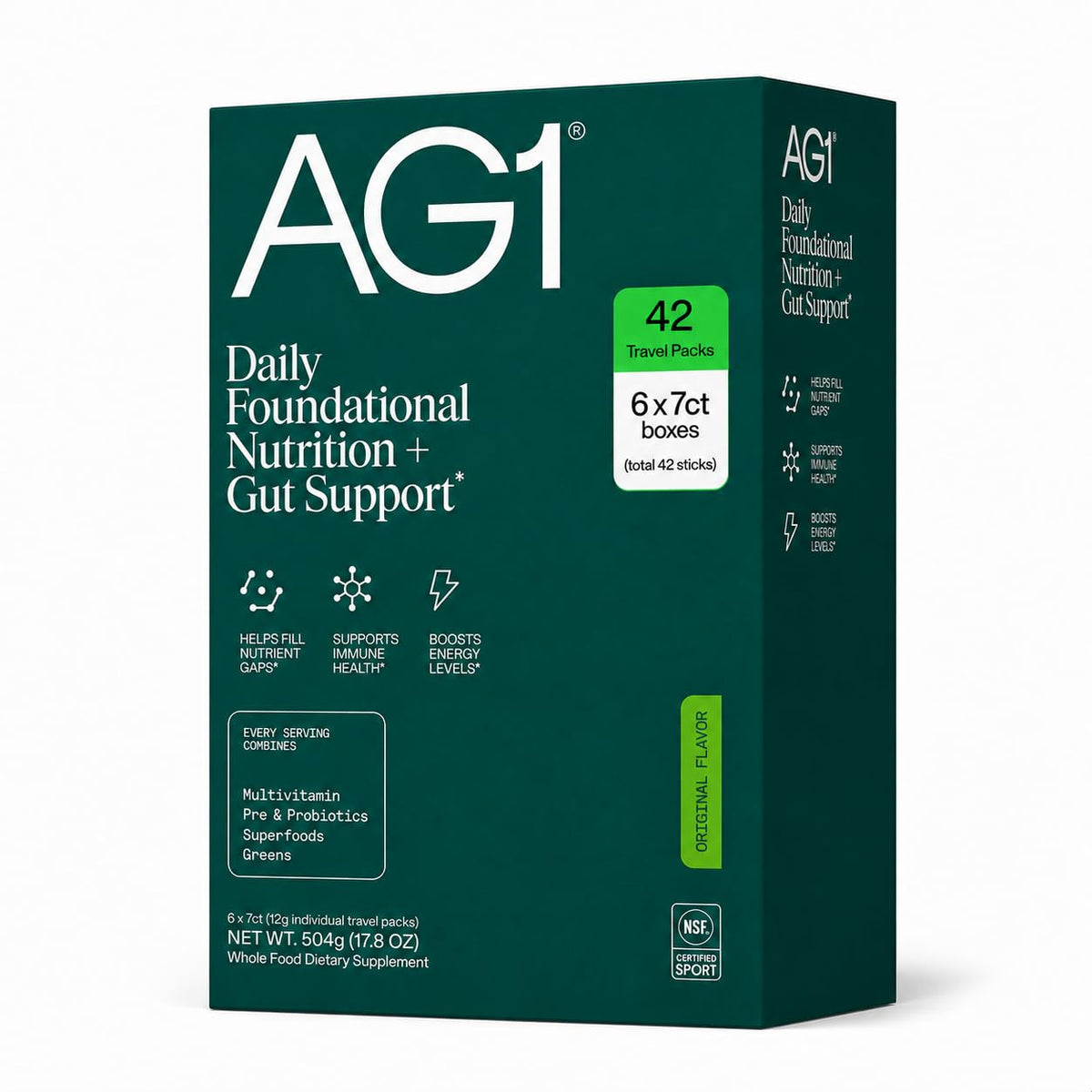 AG1 Poudre de légumes sachets pratiques vue de face