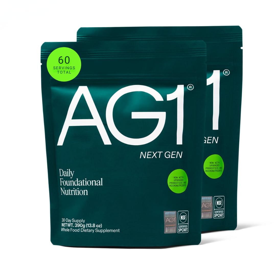 AG1 Poudre de Super-aliments paquet avant avec étiquette