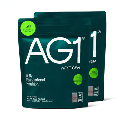 AG1 Poudre de Super-aliments paquet avant avec étiquette