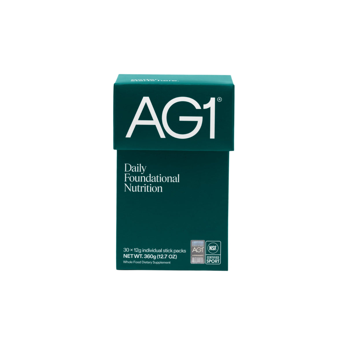 AG1 Superfood et Probiotique paquet de 30 portions vue avant