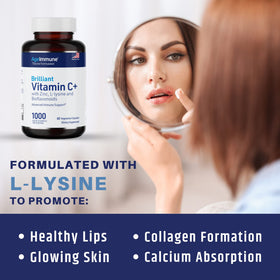 AgeImmune Vitamine C 1000mg Complexe avec étiquette détaillée
