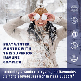 AgeImmune Vitamine C 1000mg Complexe avec flacon ouvert et capsules visibles