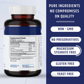 AgeImmune Vitamine C 1000mg Complexe près de capsules sur une table
