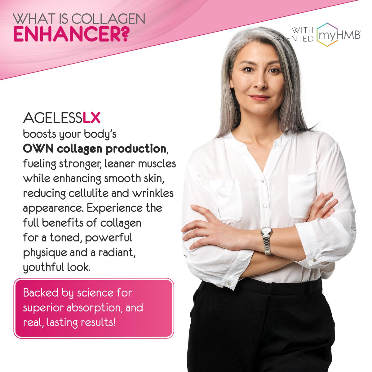 AgelessLX Complément Alimentaire en Poudre Fraise Citron ingrédients