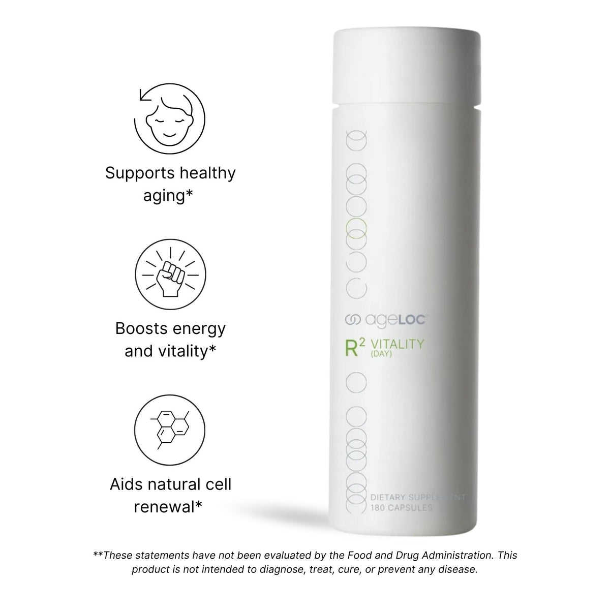 ageLOC R² Vitality - Jour 180 capsules côté