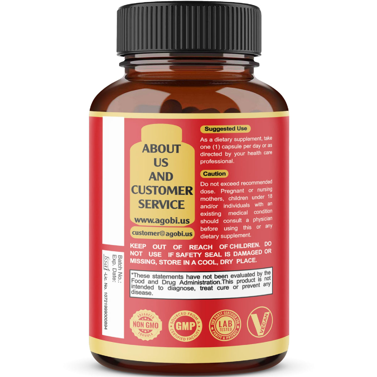 agobi Complément Alimentaire Ashwagandha 90 Capsules Vegan avec plantes