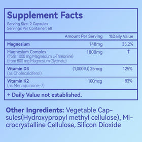 Agumoon Complément Alimentaire Magnésium capsules avec étiquette