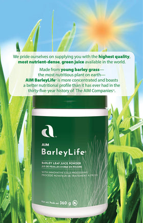 AIM BarleyLife dans un verre d'eau