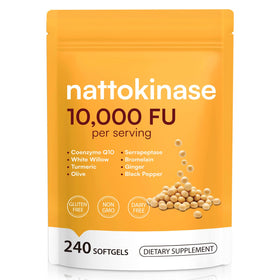 AIQIUSHA Nattokinase 10 000 FU gélules molles avec extrait de soja fermenté