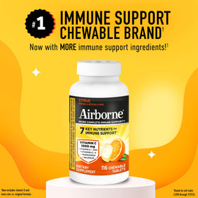 Airborne Complément Alimentaire 1000mg Vitamine C avec Zinc, emballage
