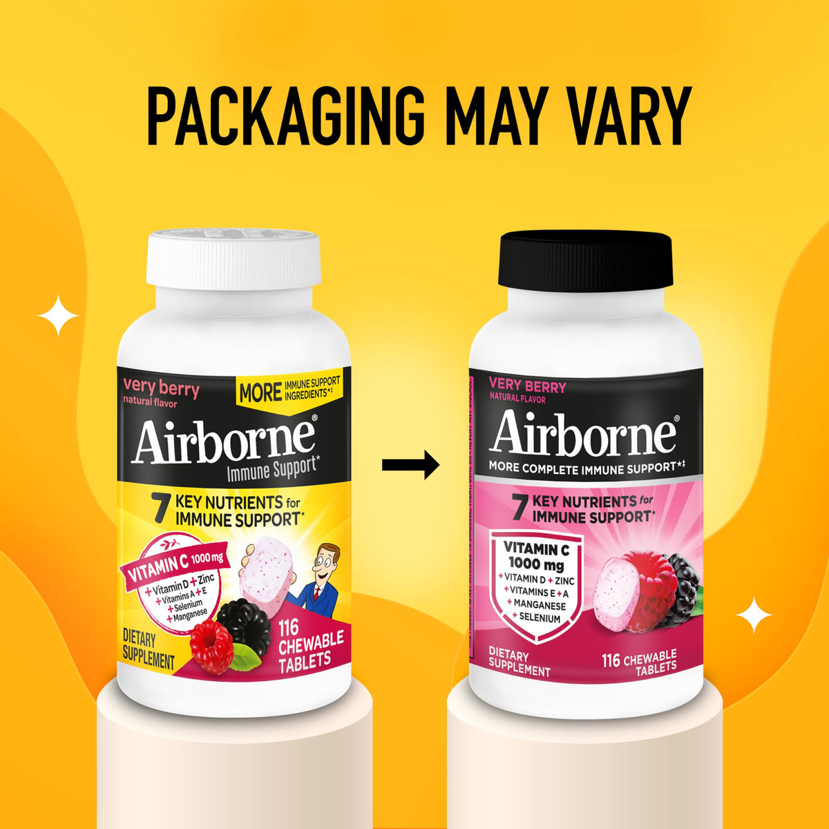 Airborne Comprimés à Mâcher Very Berry 116 unités, ingrédients