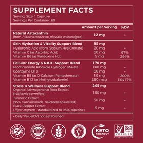 AiVital Astaxanthin 12mg capsules végétales en gros plan