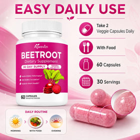Aiwevon Capsules de Betterave Bio 1300mg, vue de côté