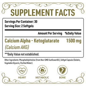 AJAXERRUE Calcium AKG 1500 MG gélules avec emballage