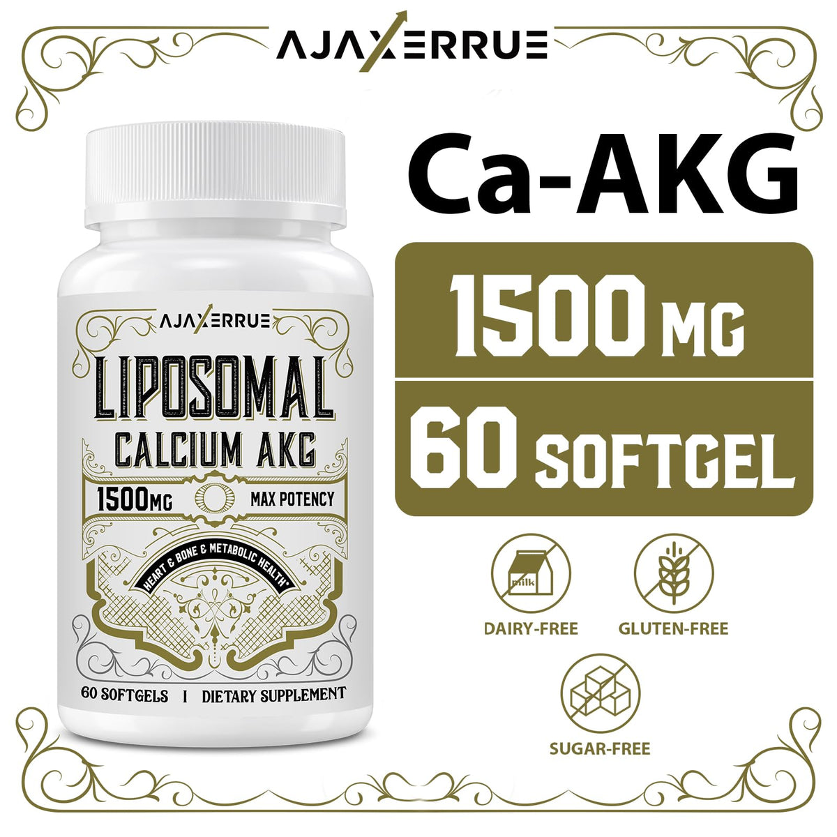 AJAXERRUE Calcium AKG 1500 MG gélules ouvertes