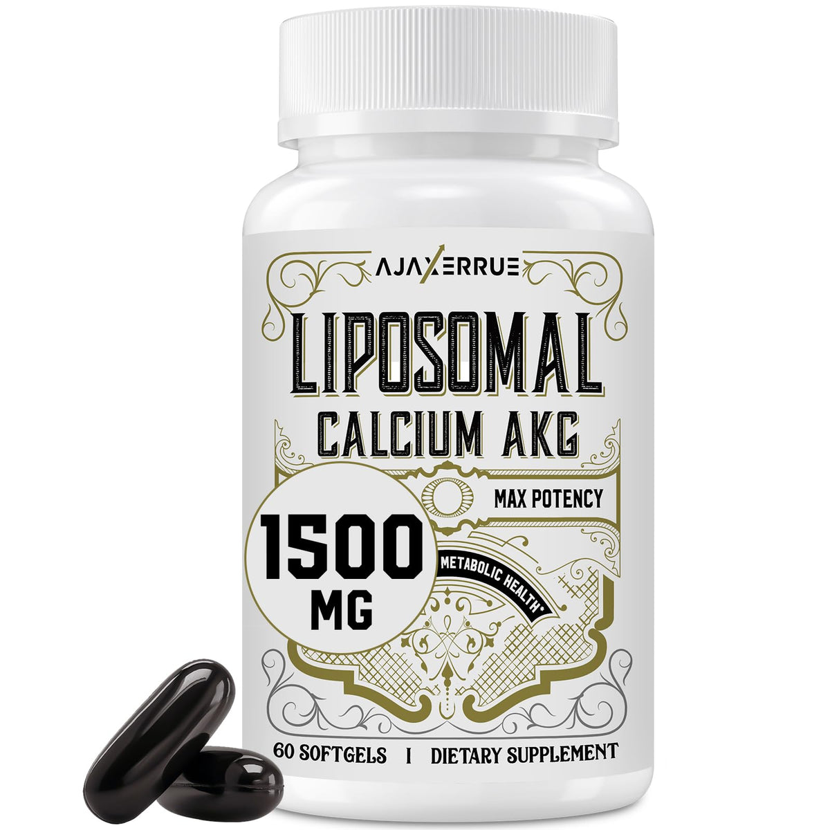 AJAXERRUE Calcium AKG 1500 MG gélules vues de face