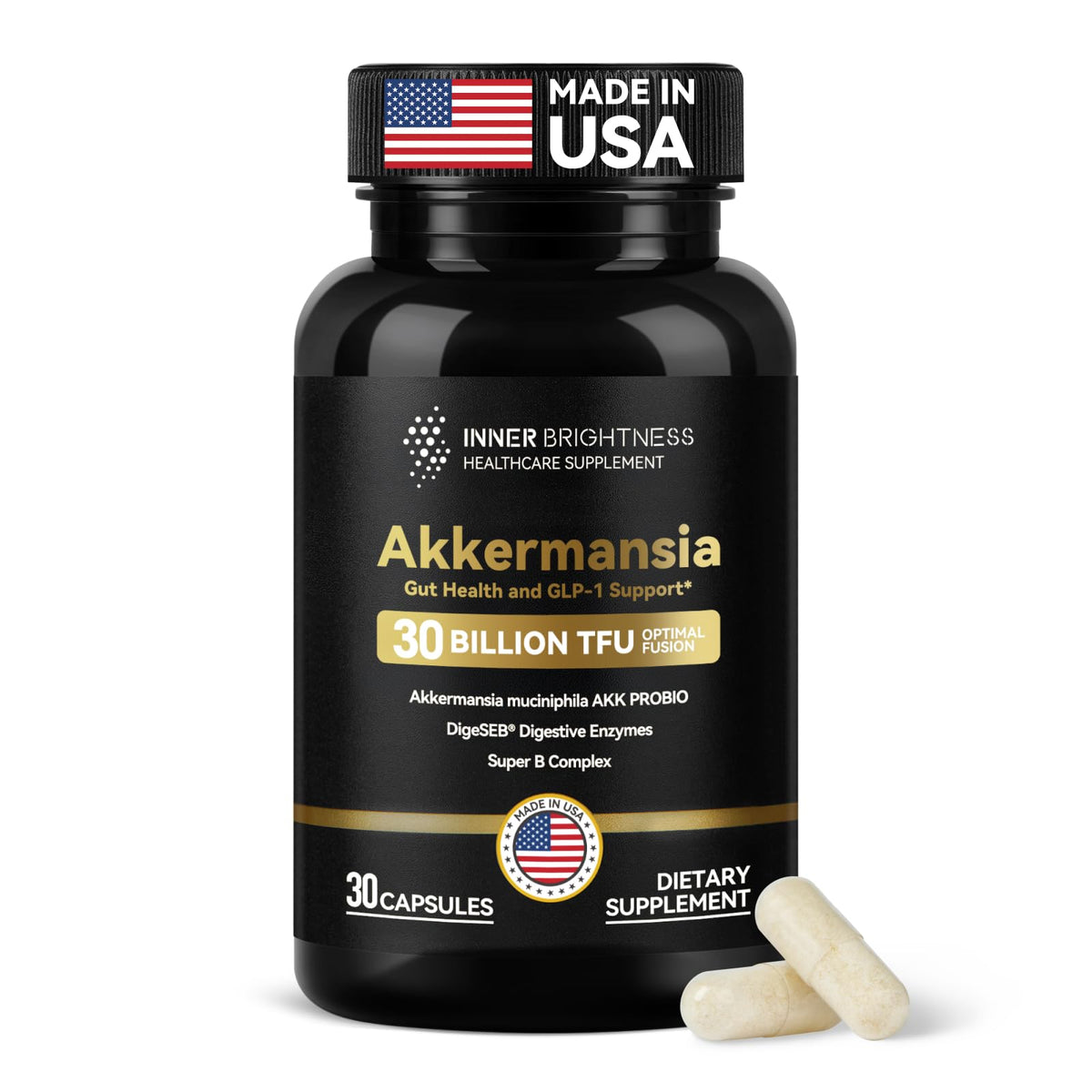 Akkermansia Probiotique Inner Brightness 30 capsules vue avant