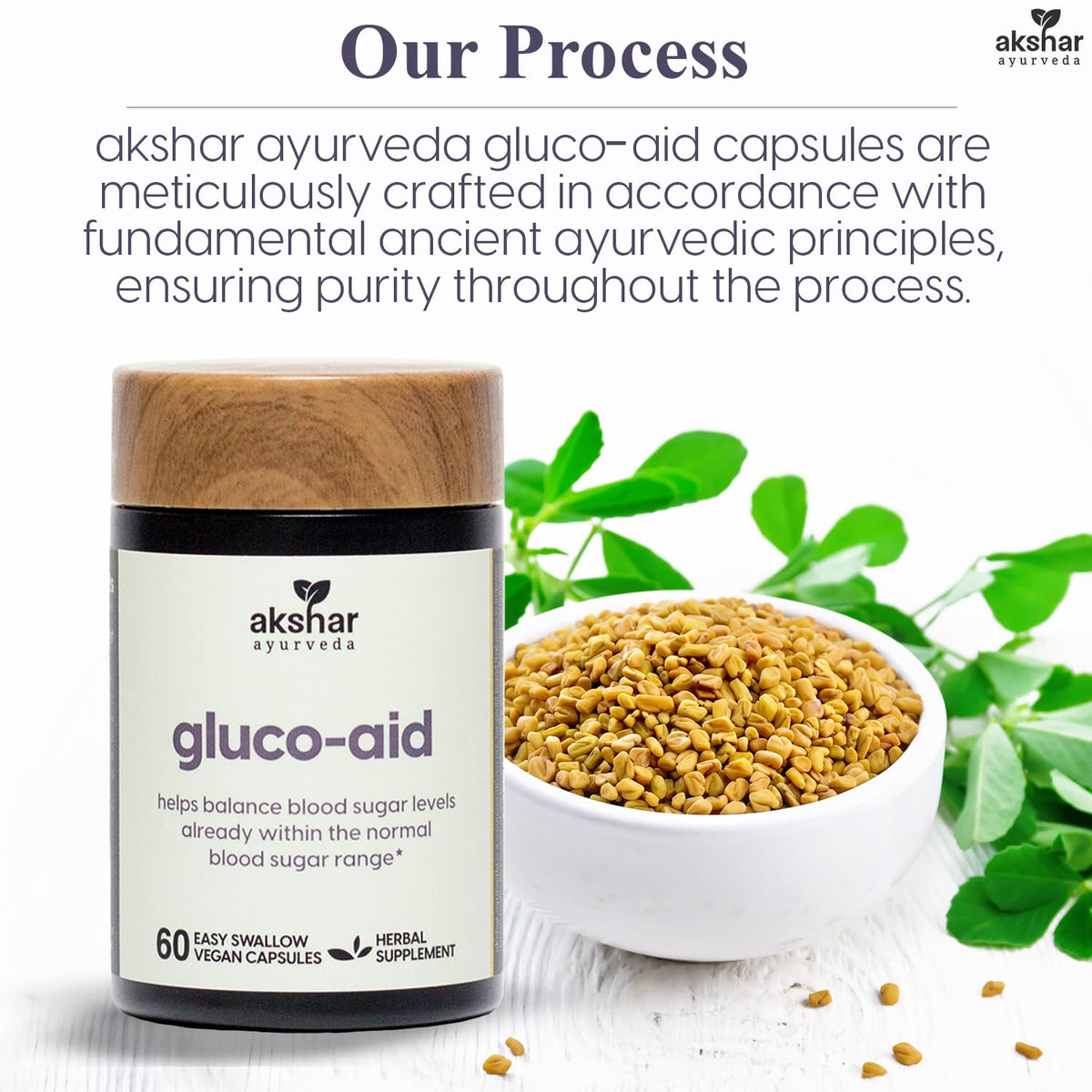 AKSHAR Gluco Support 60 Capsules dans son emballage