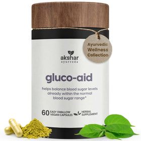 AKSHAR Gluco Support 60 Capsules vue de face avec étiquette