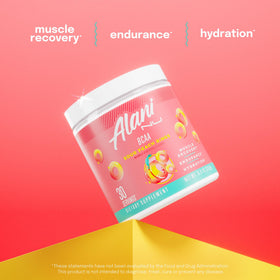 Alani Nu BCAA 322g affichant les ingrédients en détail
