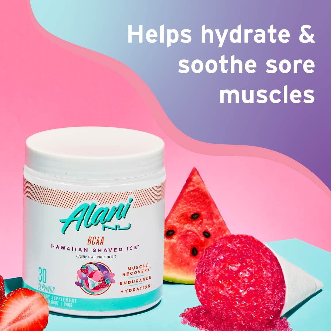 Alani Nu BCAA Poudre 30 Servings dans un shaker