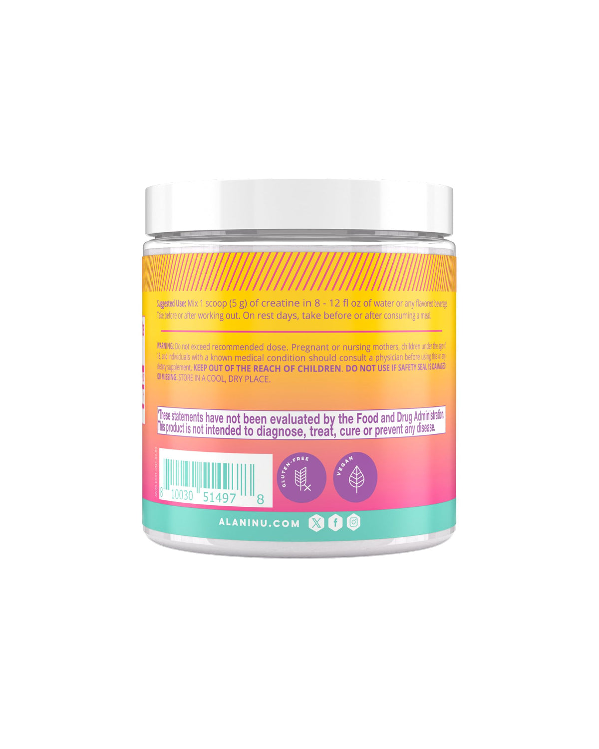 Alani Nu Poudre de Créatine Monohydrate 240g avec mesure
