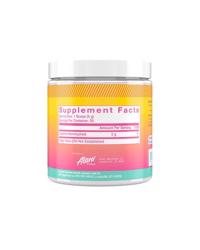 Alani Nu Poudre de Créatine Monohydrate 240g vue arrière