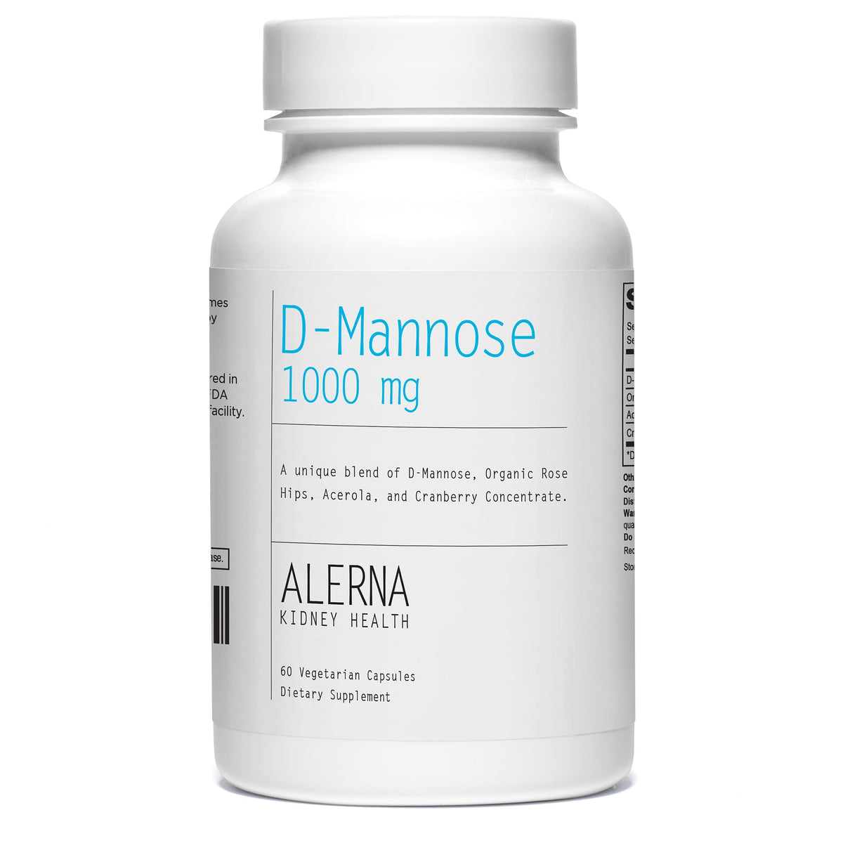 Alerna D-Mannose 1000 mg gélules végétariennes avec emballage