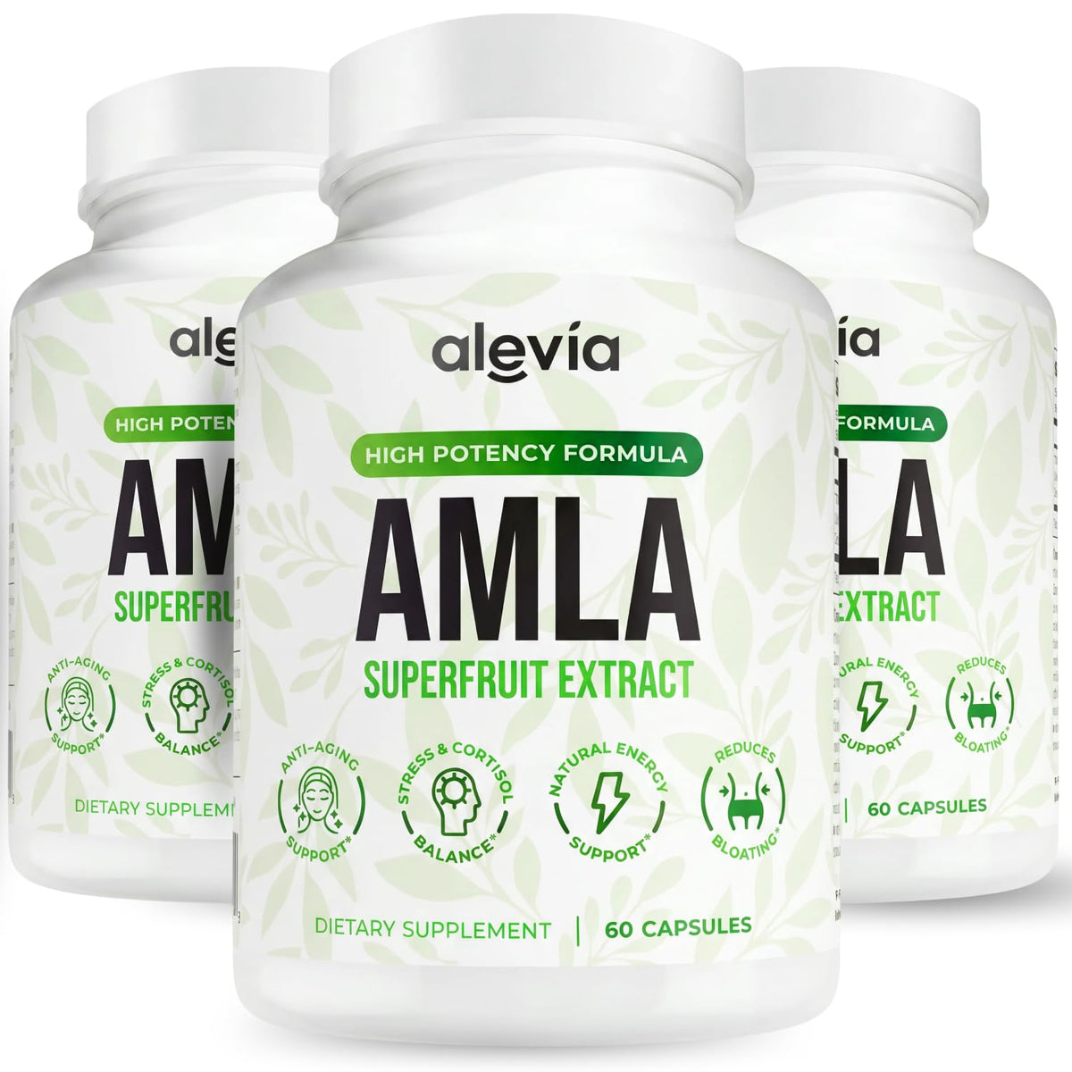 Alevia Amla Extrait de Superfruit 1000mg 180 capsules, vue de face