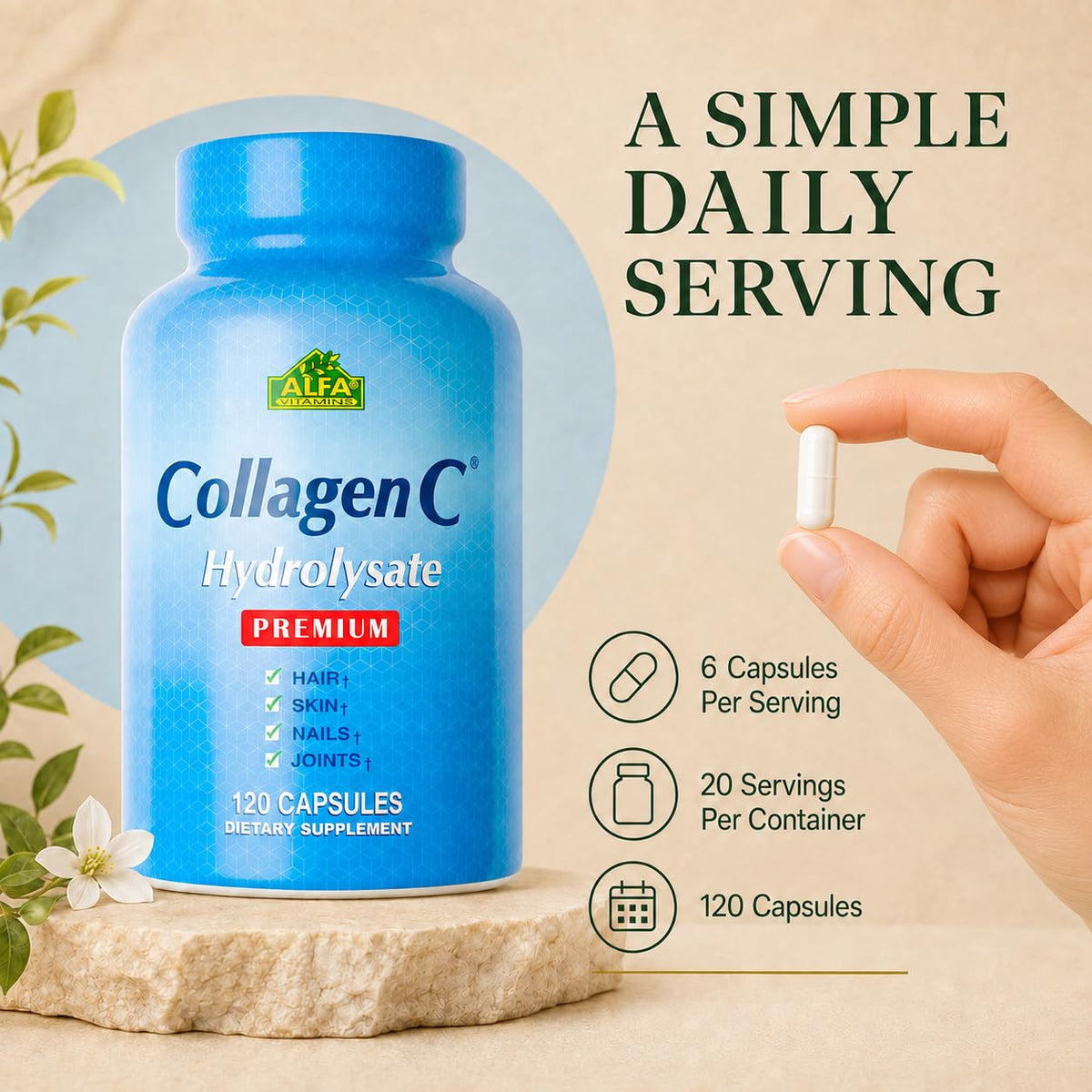 ALFA VITAMINS CollagenC capsules en situation quotidienne