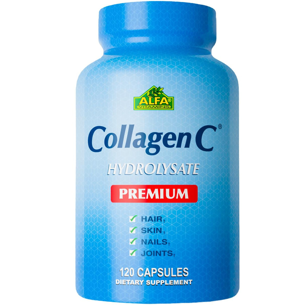 ALFA VITAMINS CollagenC flacon de 120 capsules vue de face
